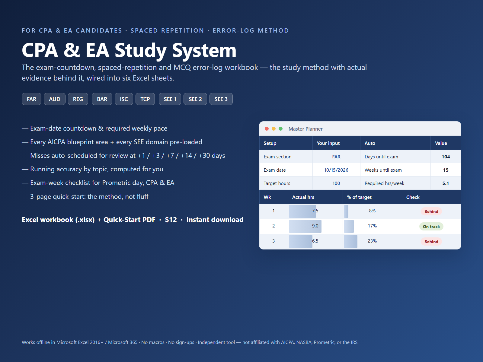 CPA / EA Exam Study System preview